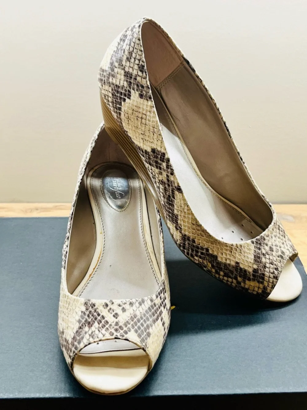Alfani Peep-Toe Wedge Heels - Women’s Size 8.5